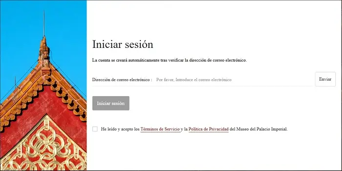 Registro en el sitio web