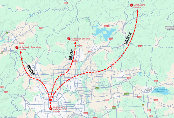 transporte a la Gran Muralla desde Beijing Sur