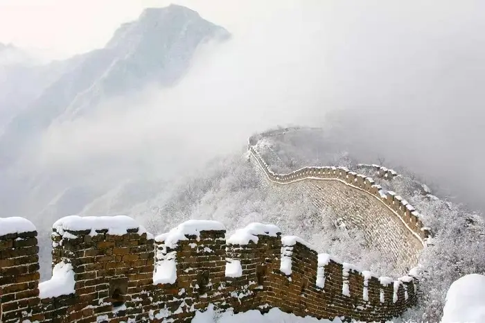 muralla china en invierno