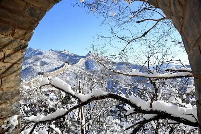 muralla china en invierno