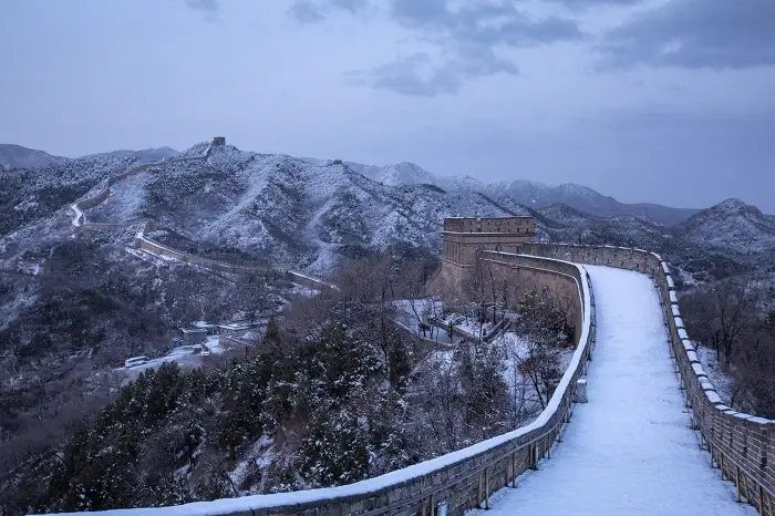 muralla china en invierno