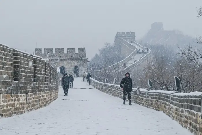 muralla china en invierno