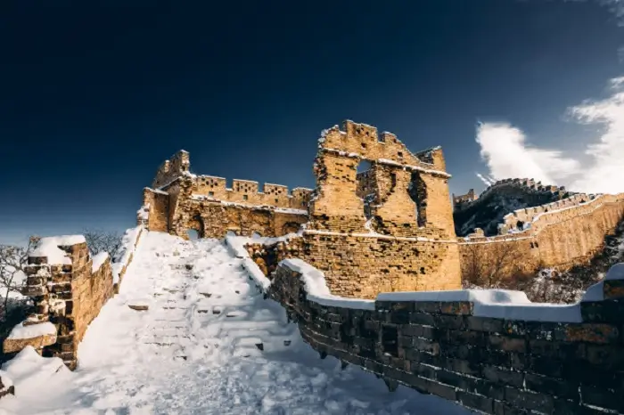 muralla china en invierno