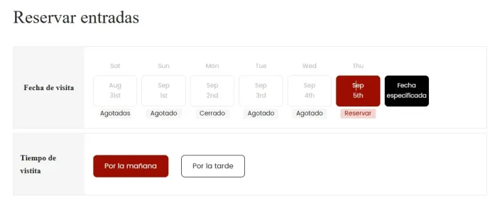 Seleccione la fecha de su visita y el número de Entradas para la Ciudad Prohibida que desea.